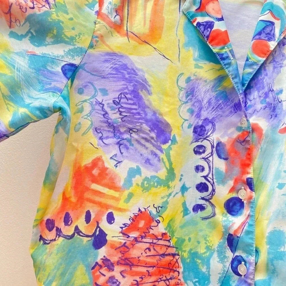 VINTAGE - Funky Oversized Button Down Shirt - Picture 7 of 7